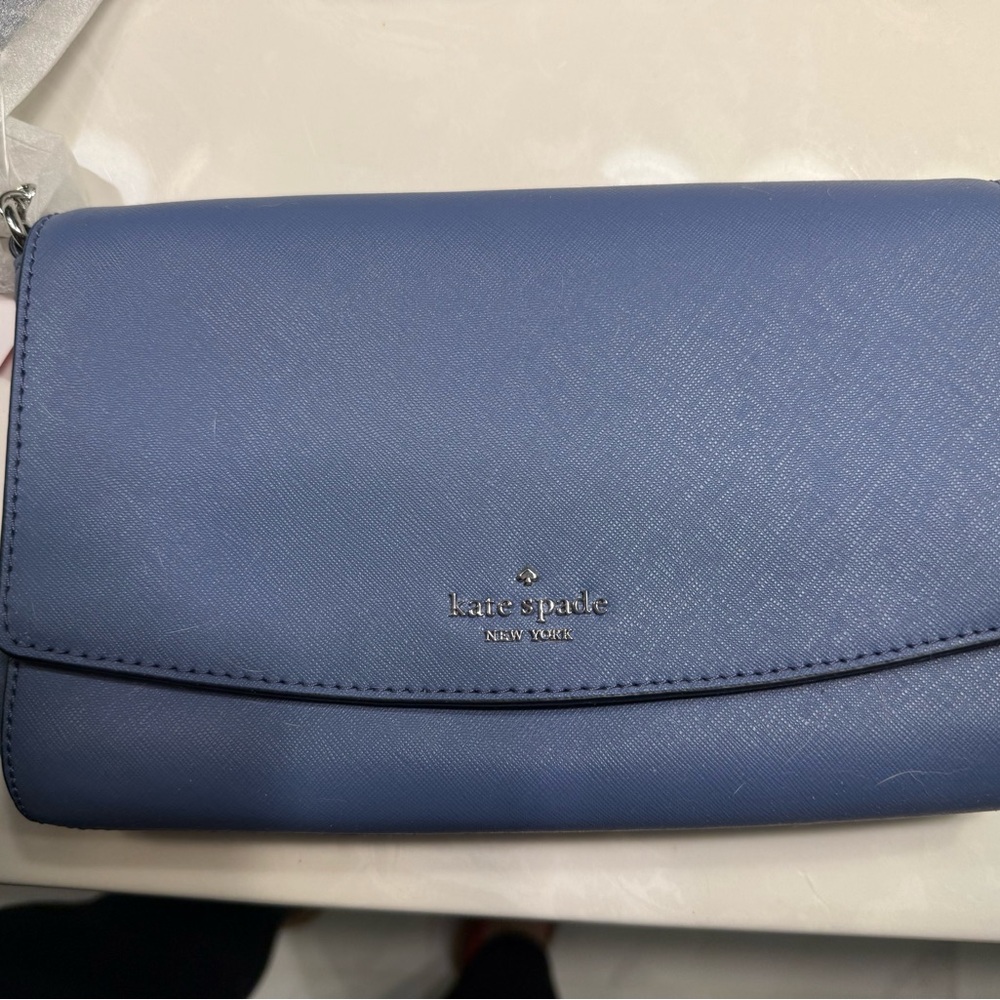 kate spade blue saffiano crossbody